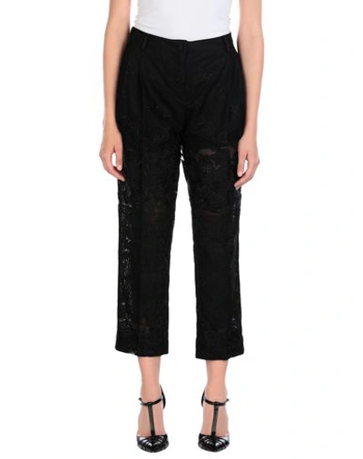 Shop Dolce & Gabbana Woman Pants Black Size 8 Viscose, Polyamide, Cotton, Silk, Polyester