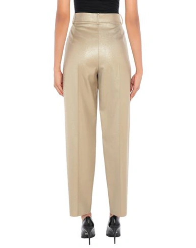 Shop Emporio Armani Woman Pants Gold Size 10 Virgin Wool, Viscose, Metallic Fiber