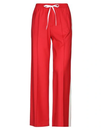 Shop Miu Miu Casual Pants In Red