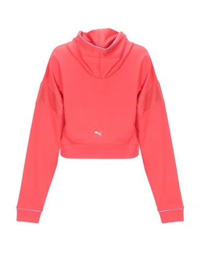 Shop Puma Hooded Sweatshirt In Red