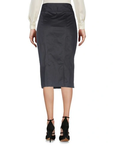 Shop Burberry Knee Length Skirt In Black