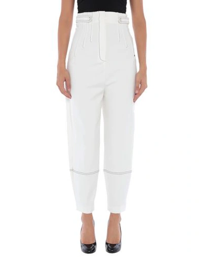 Shop Sportmax Code Casual Pants In White