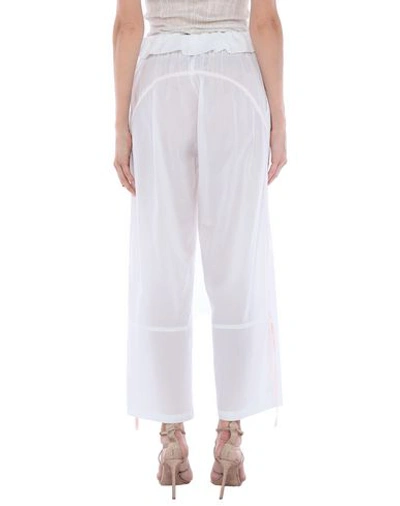 Shop Patrizia Pepe Woman Pants White Size 8 Cotton