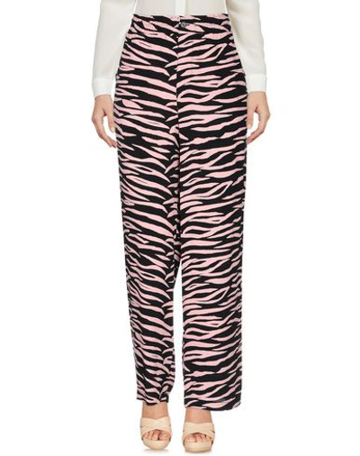 Shop Ganni Casual Pants In Pink