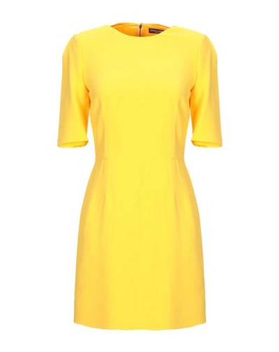 Shop Dolce & Gabbana Short Dress In Yellow