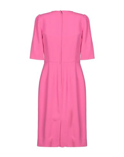 Dolce & Gabbana Wool Mini Dress In Pink