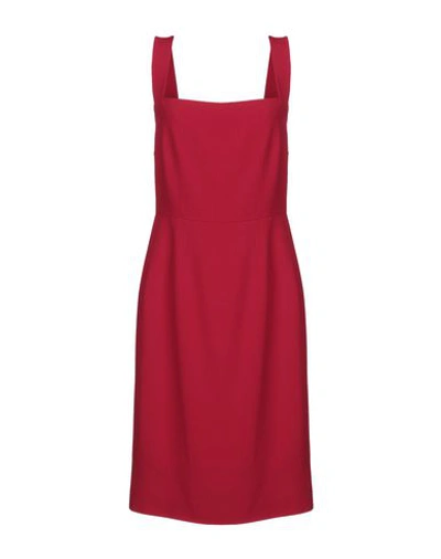 Shop Dolce & Gabbana Woman Midi Dress Red Size 6 Viscose, Acetate, Elastane