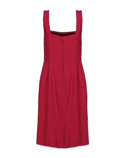 Shop Dolce & Gabbana Woman Midi Dress Red Size 6 Viscose, Acetate, Elastane