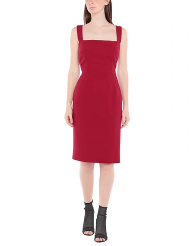 Shop Dolce & Gabbana Woman Midi Dress Red Size 6 Viscose, Acetate, Elastane