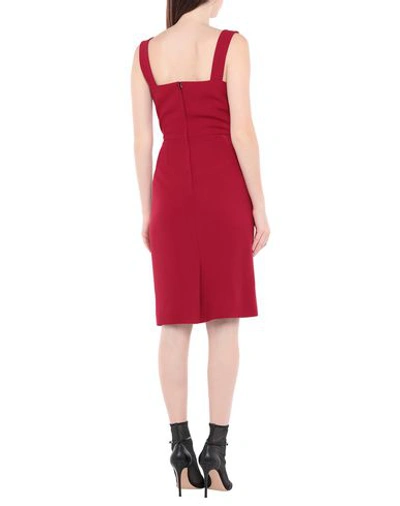 Shop Dolce & Gabbana Woman Midi Dress Red Size 6 Viscose, Acetate, Elastane