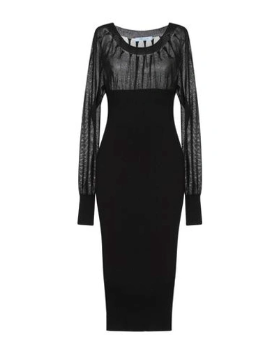 Shop Blumarine Woman Midi Dress Black Size 10 Viscose, Polyester, Polyamide