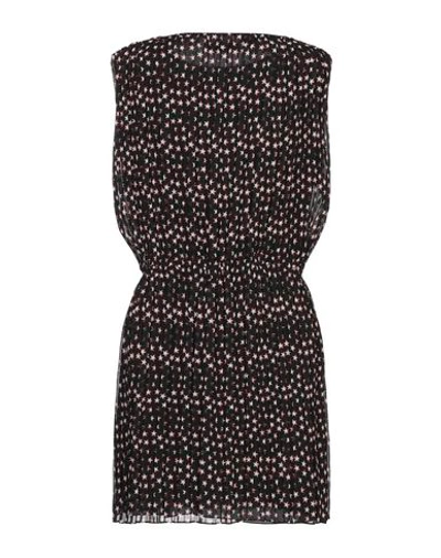 Shop Saint Laurent Woman Mini Dress Black Size 8 Silk