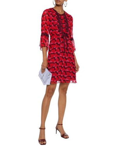 Shop Anna Sui Short Dress In Red