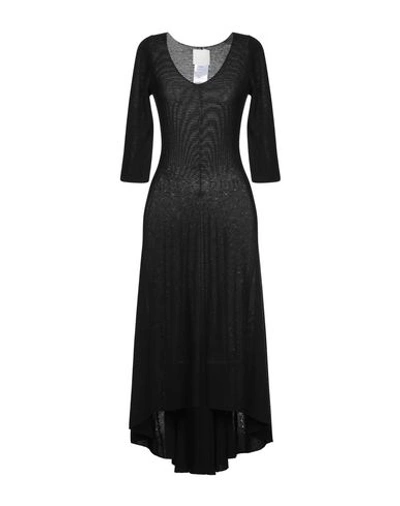 Shop Gotha 3/4 Length Dresses In Black
