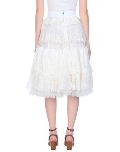 Shop Dolce & Gabbana Knee Length Skirt In White