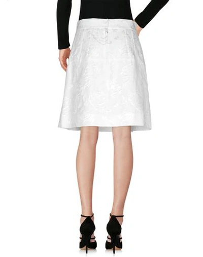 Shop Dolce & Gabbana Woman Mini Skirt White Size 6 Cotton, Silk, Viscose