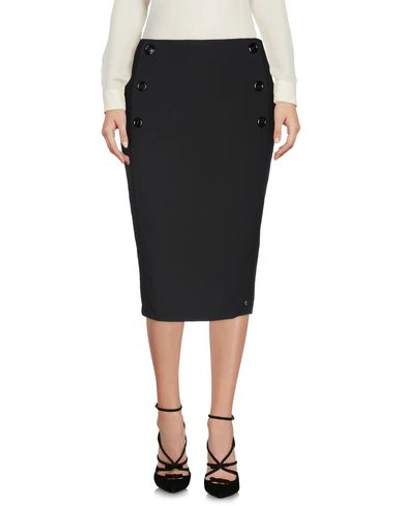 Shop Blugirl Folies Blugirl Blumarine Woman Midi Skirt Black Size 6 Polyester, Rayon, Elastane