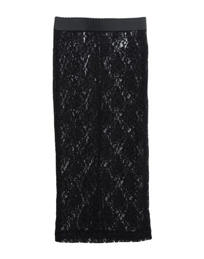 Shop Dolce & Gabbana Woman Midi Skirt Black Size 8 Nylon