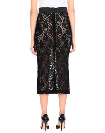 Shop Dolce & Gabbana Woman Midi Skirt Black Size 8 Nylon