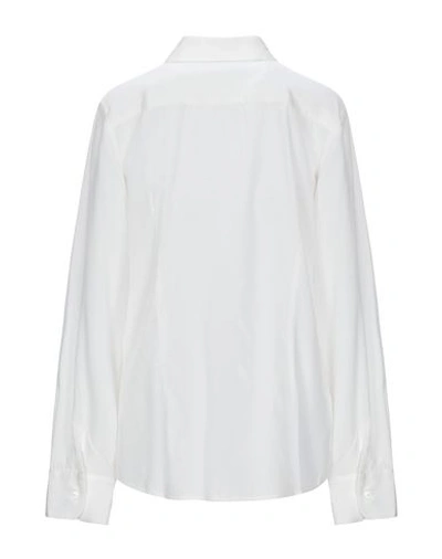 Shop Aglini Solid Color Shirts & Blouses In Ivory