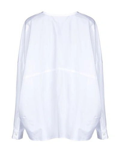 Shop Tela Solid Color Shirts & Blouses In White