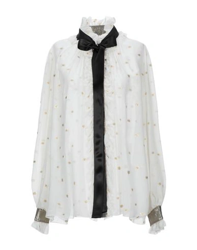 Shop Dolce & Gabbana Patterned Shirts & Blouses In White