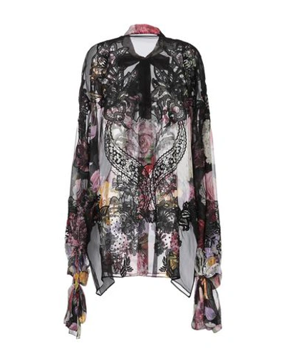Shop Dolce & Gabbana Floral Shirts & Blouses In Black