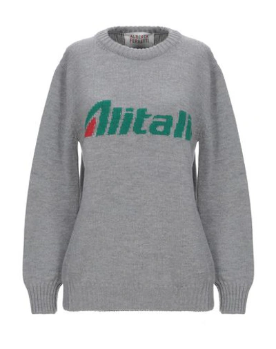 Shop Alberta Ferretti Woman Sweater Grey Size S Virgin Wool