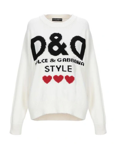 Shop Dolce & Gabbana Woman Sweater White Size 8 Cashmere