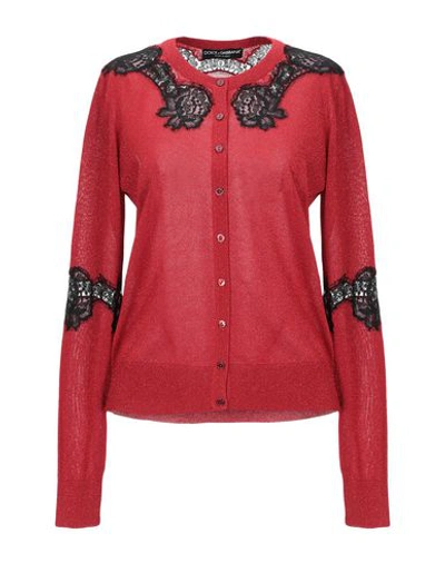 Shop Dolce & Gabbana Cardigans In Red