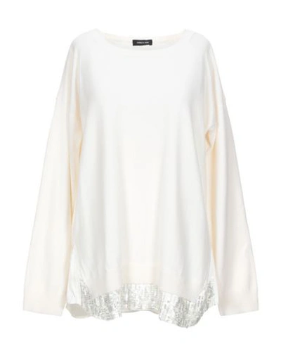 Shop Anneclaire Sweater In Ivory