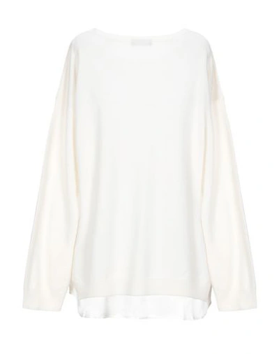 Shop Anneclaire Sweater In Ivory