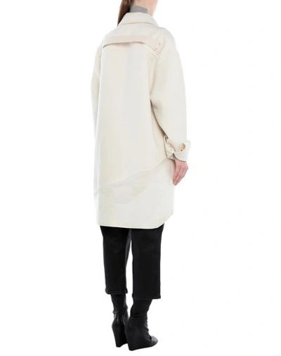 Shop Rick Owens Coat In Ivory