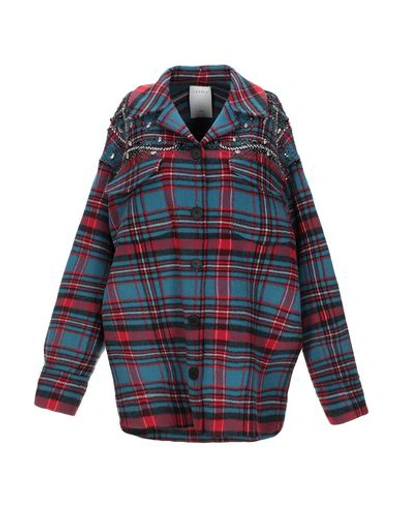 Shop Sandro Full-length Jacket In Slate Blue