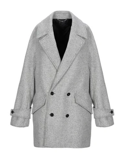 Shop Diesel Black Gold Coat In Grey