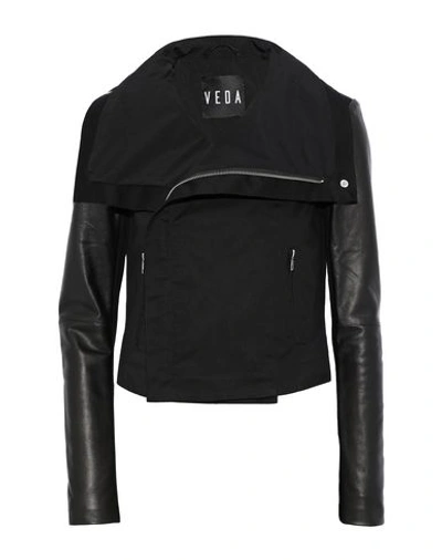 Shop Veda Biker Jacket In Black