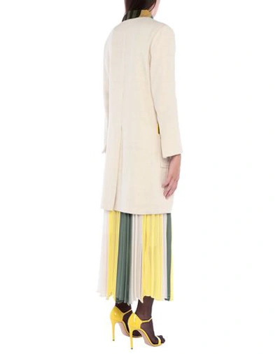 Shop Etro Overcoats In Ivory