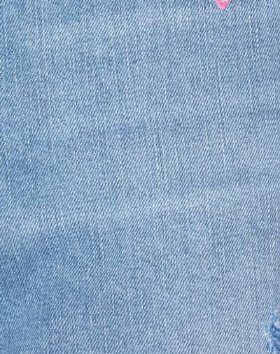 Shop Dolce & Gabbana Woman Denim Cropped Blue Size 0 Cotton, Elastane, Glass, Polyester, Silk