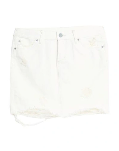 Shop Articles Of Society Denim Skirt In Ivory