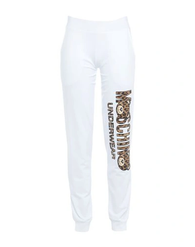 Shop Moschino Woman Sleepwear White Size Xl Cotton, Elastane