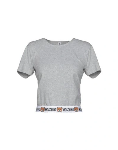 Shop Moschino Undershirts In Light Grey