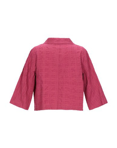 Shop Antonelli Woman Suit Jacket Garnet Size 10 Cotton, Elastane In Red