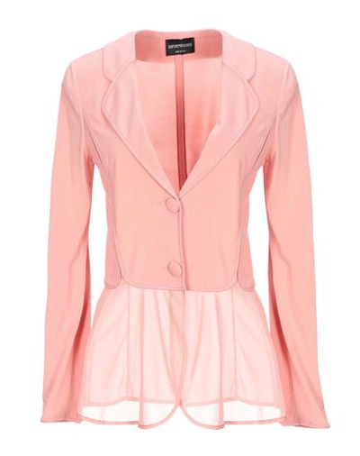 Shop Emporio Armani Sartorial Jacket In Pink