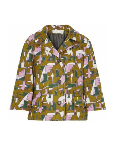 Shop Marni Blazer In Military Green