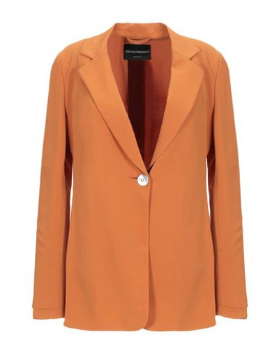 Shop Emporio Armani Blazer In Orange