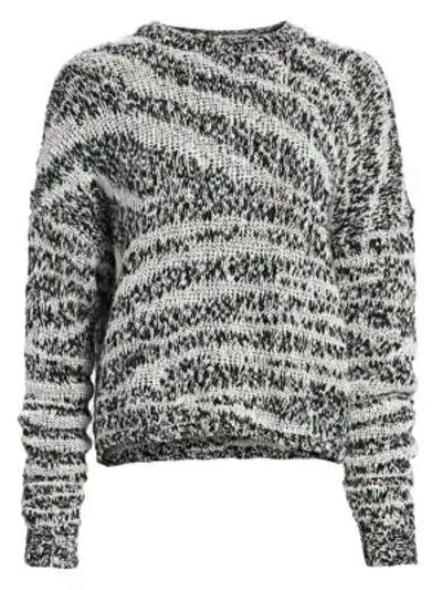 Shop Current Elliott The Cybill Sweater In Black And Cream