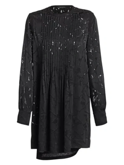 Shop Rag & Bone Women's Rubie Burnout Floral Mini Dress In Black