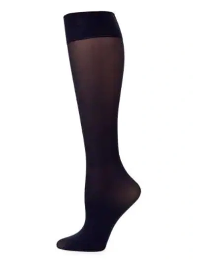Shop Fogal Women's Opaque Knee High Socks In Midnight