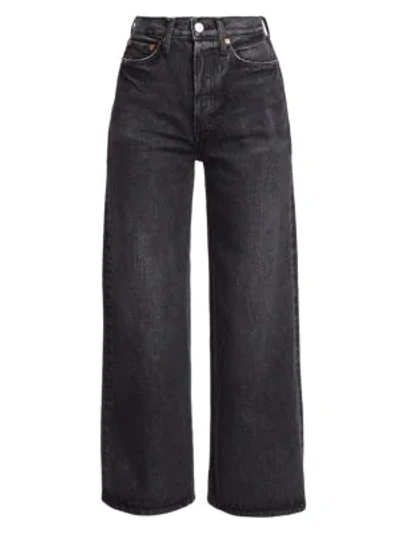 Shop Re/done 60s Extreme Wide-leg Jeans In Shadow Wash