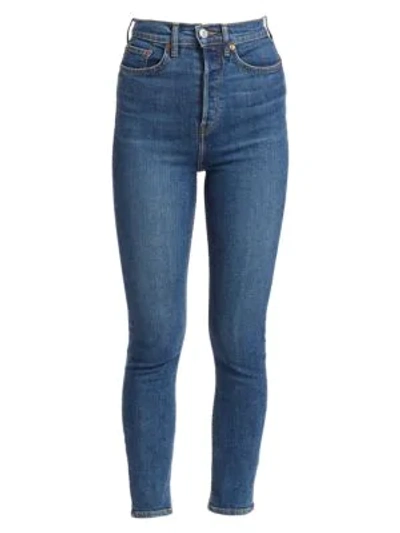 Shop Re/done Ultra High-rise Stretch-skinny Jeans In Medium Fade